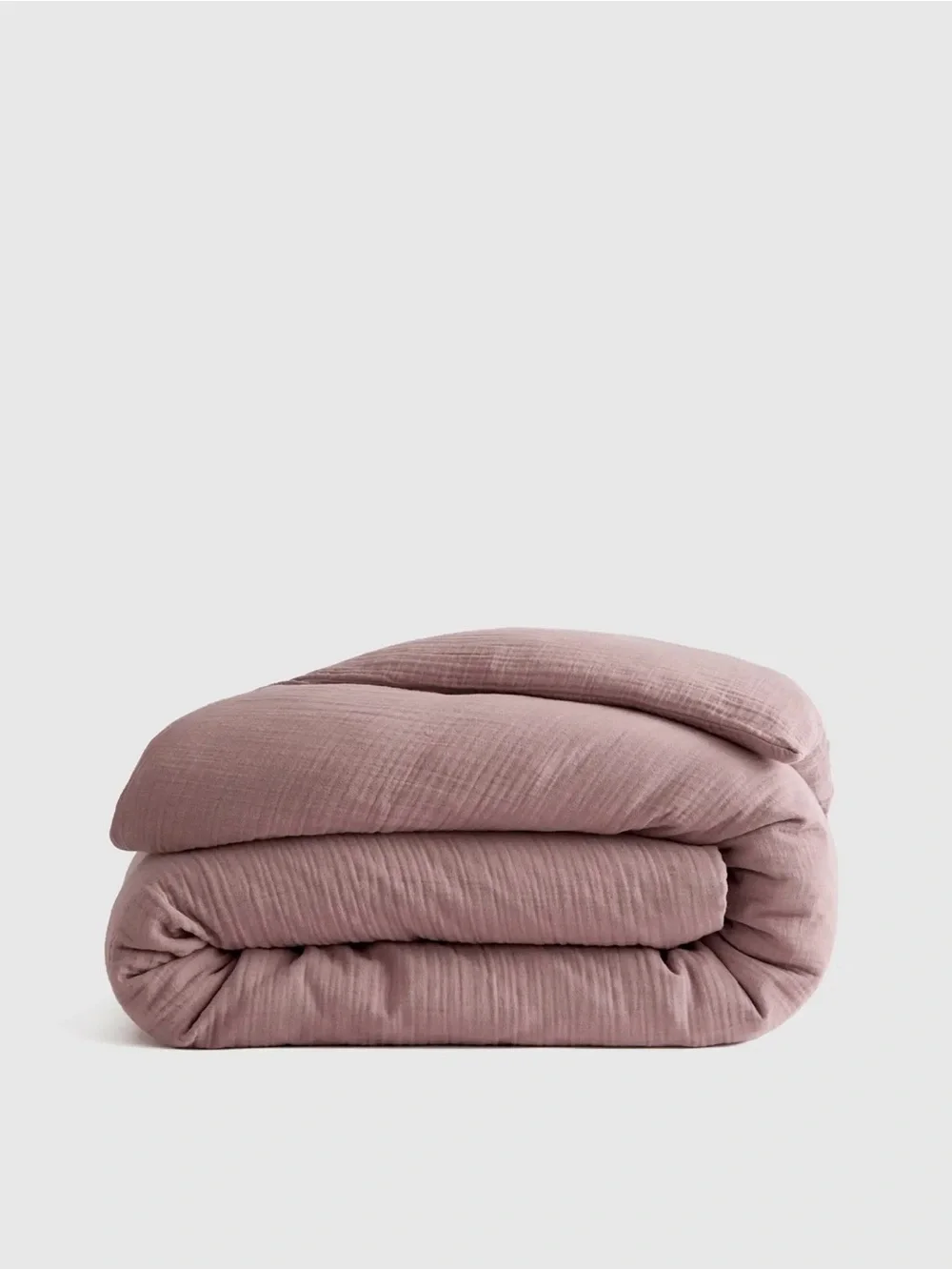 Quince Organic Cotton Airy Gauze Duvet Cover Set in Fig- King